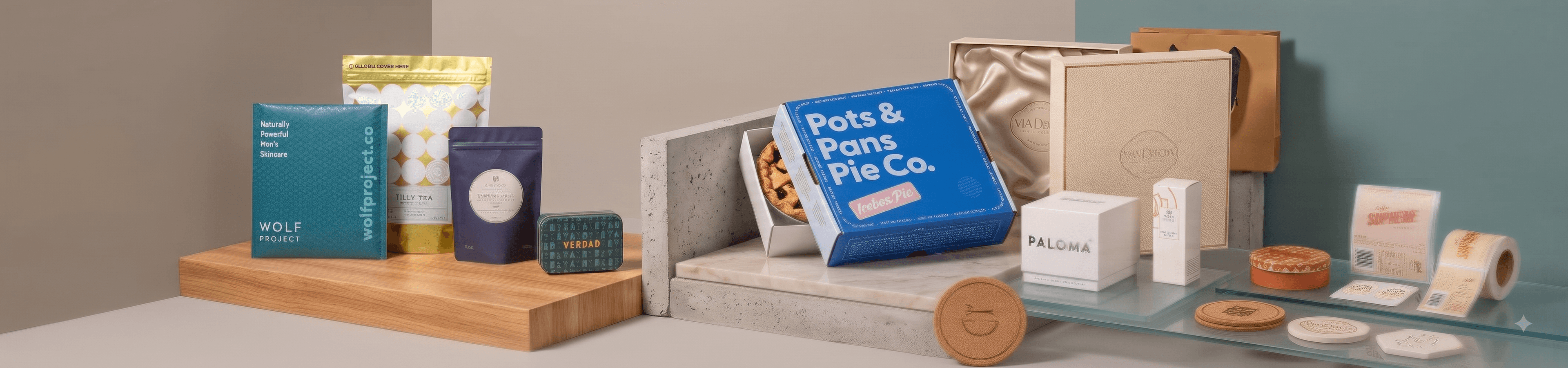 Custom packaging and box collection
