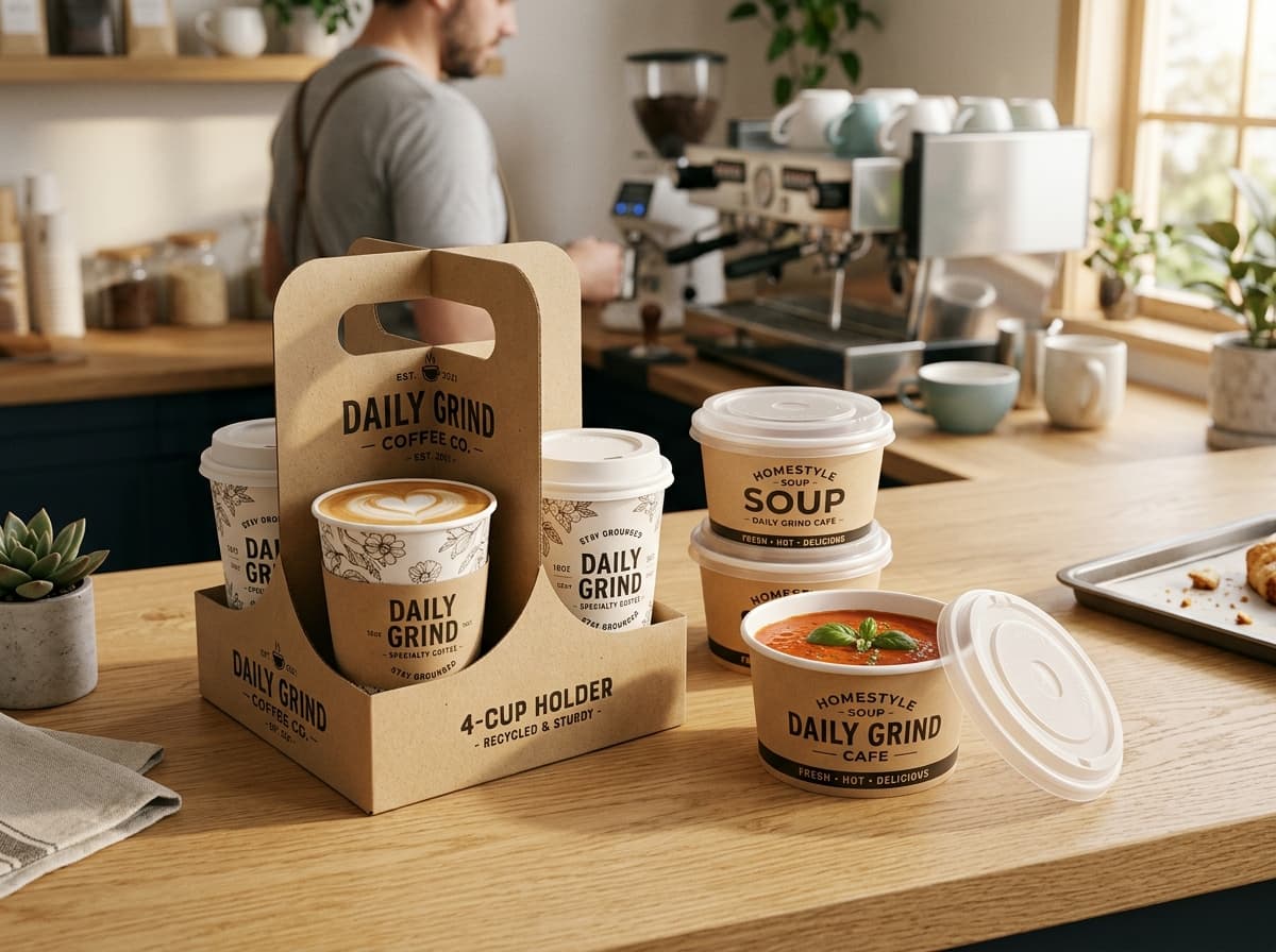 Beverage Carriers & Paper Cups